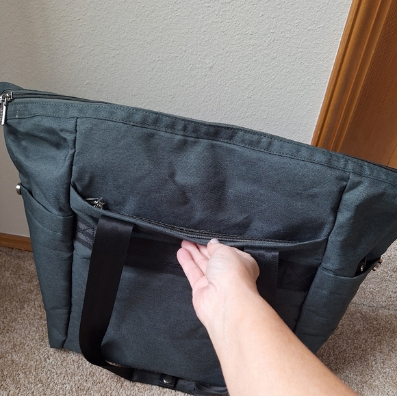 Lovevook Diaper Tote bag Shoulder Strap Dark Green Large Zip Closure - Picture 4 of 9